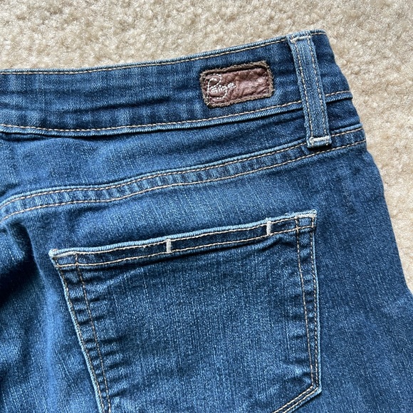 Paige size 29 inch waist low rise flare jeans has stretch - Canyon boot - Picture 6 of 9